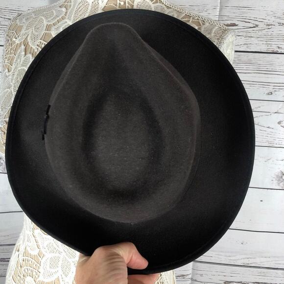 John Callanan Legacy brown wool Fedora hat with 3 stars on side main image 4